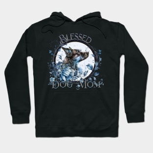 Mother's Day Blessed Dog Mom Mystic Blue Hoodie